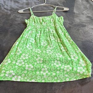 Girls Green Floral Sundress